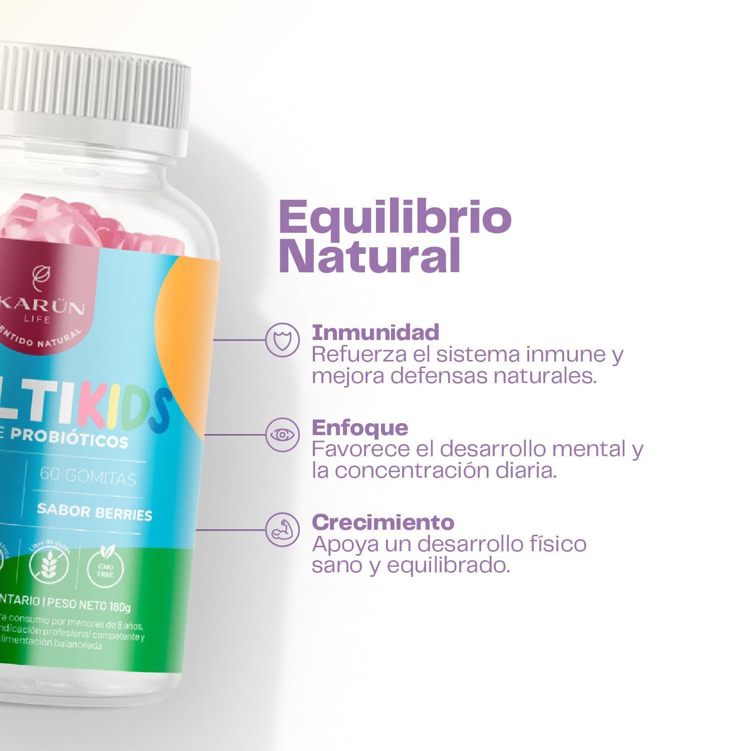 Pack Nutrici n Inteligente Gomitas Kids Multi Kids Probi tico Kids 120 Un Karun Life-6