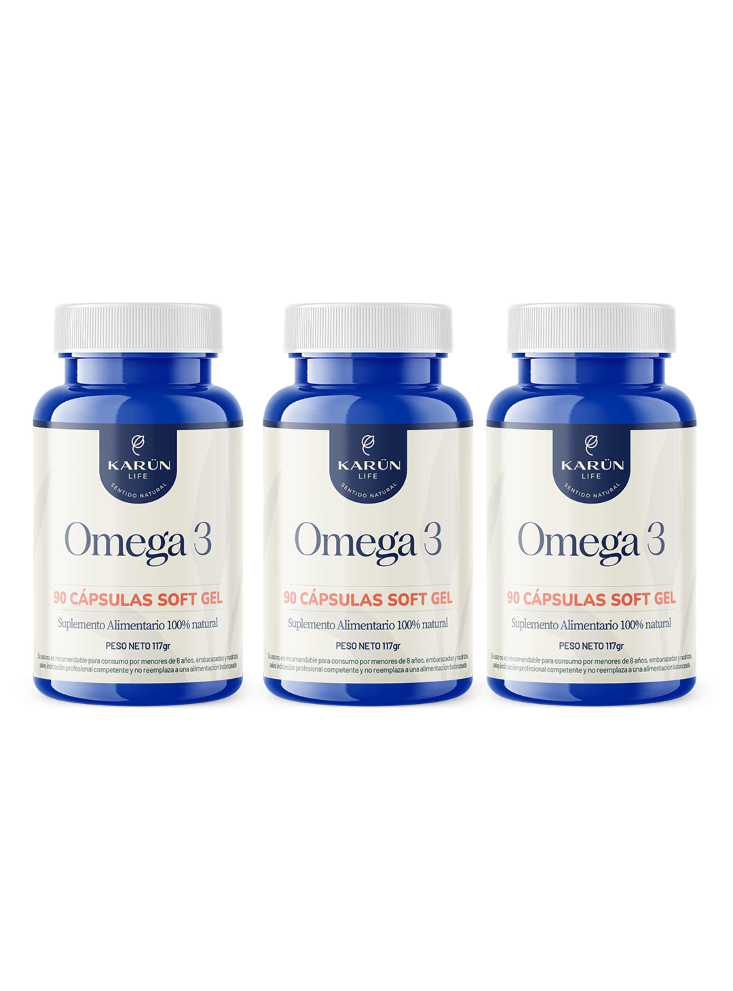 Pack x3 Omega 3 - 270 capsulas Karun Life-0
