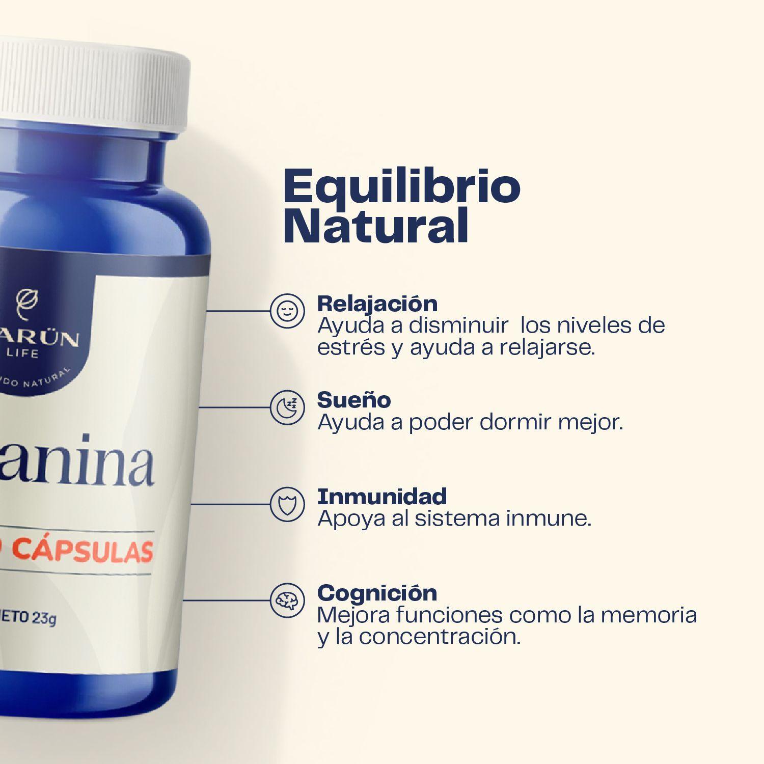 Pack X3 L Teanina 200 Mg 180 Capsulas Karun Life-2