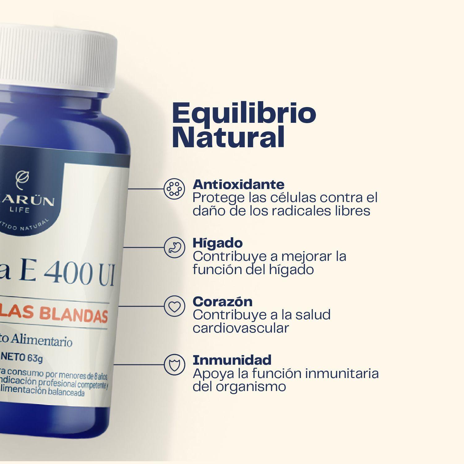 Vitamina E  90 Cápsulas Softgel  400ui Karun Life-2