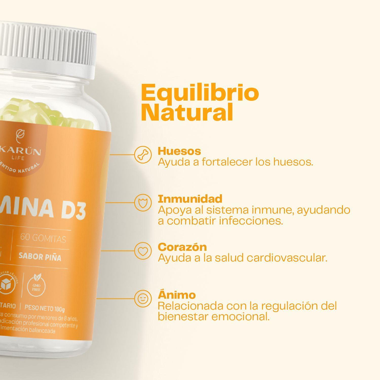 Pack x3 Gomitas Vitamina D3 180 Un Karun Life-2