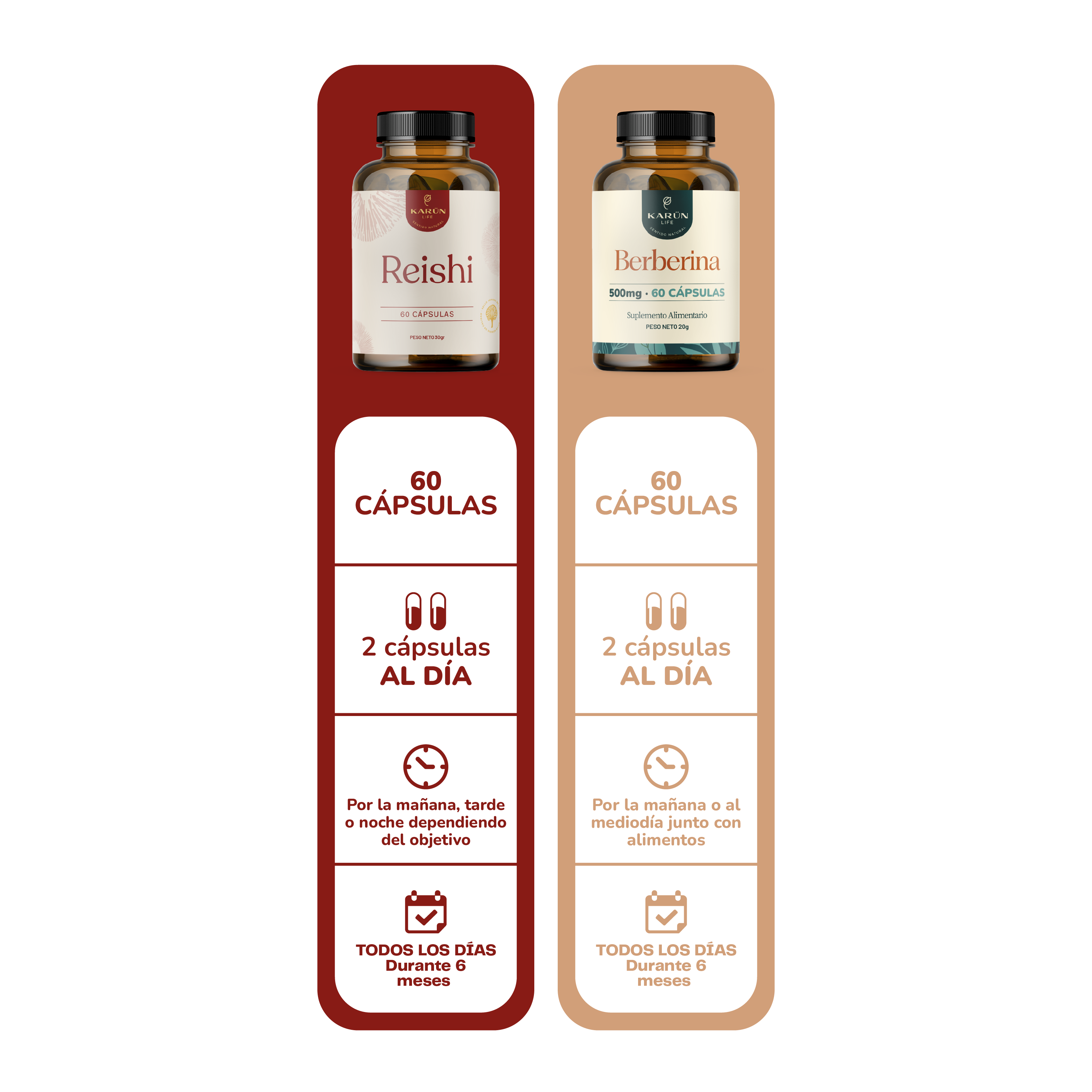 Pack Equilibrio Profundo Reishi Berberina 120 cap Karun Life-7