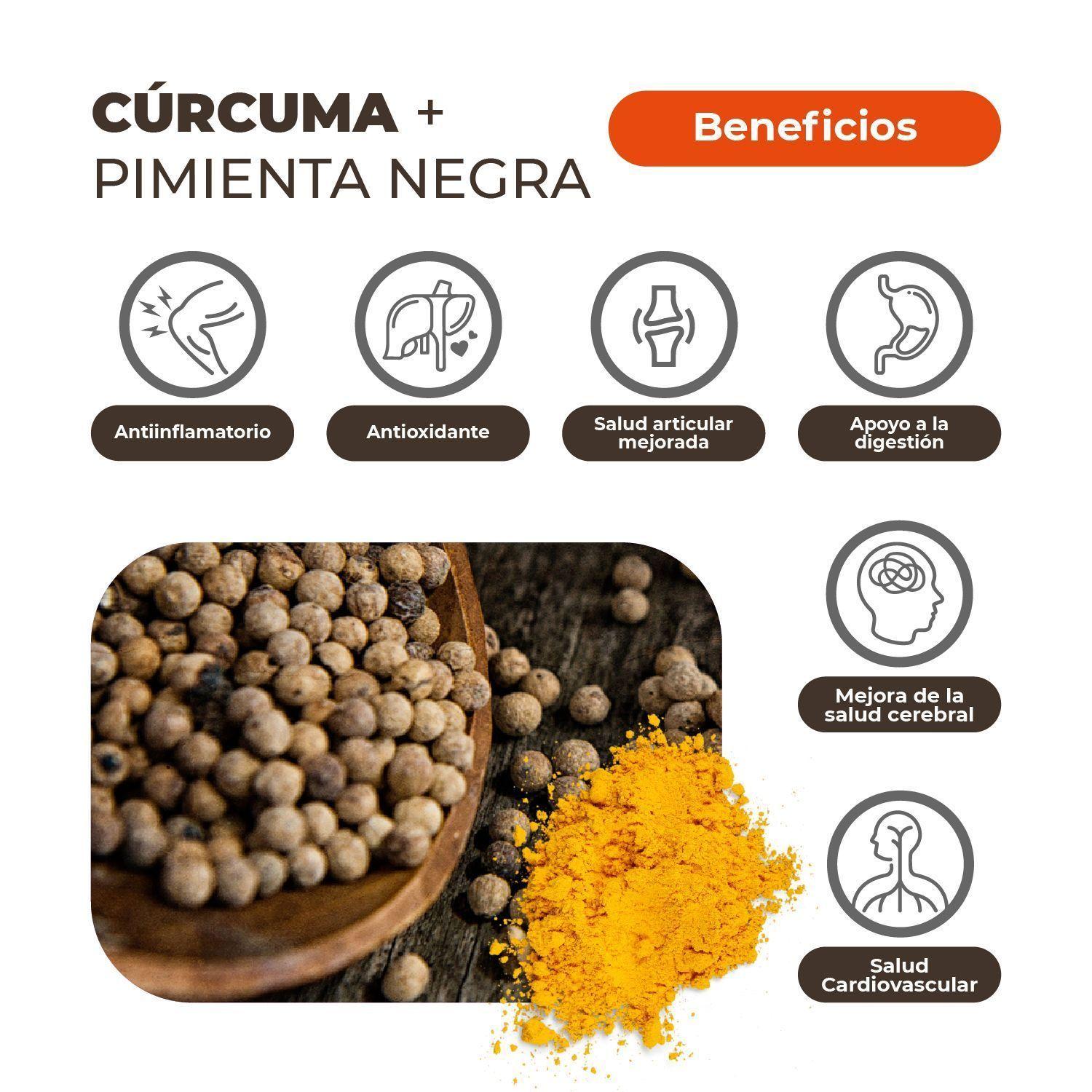 Cúrcuma + Pimienta 60 Cápsulas 550 Mg Karun Life-3