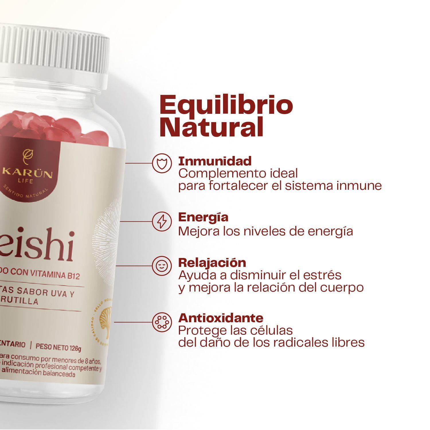Pack Doble Reishi Hongo  Sistema Inmune  120 U Karun Life-2