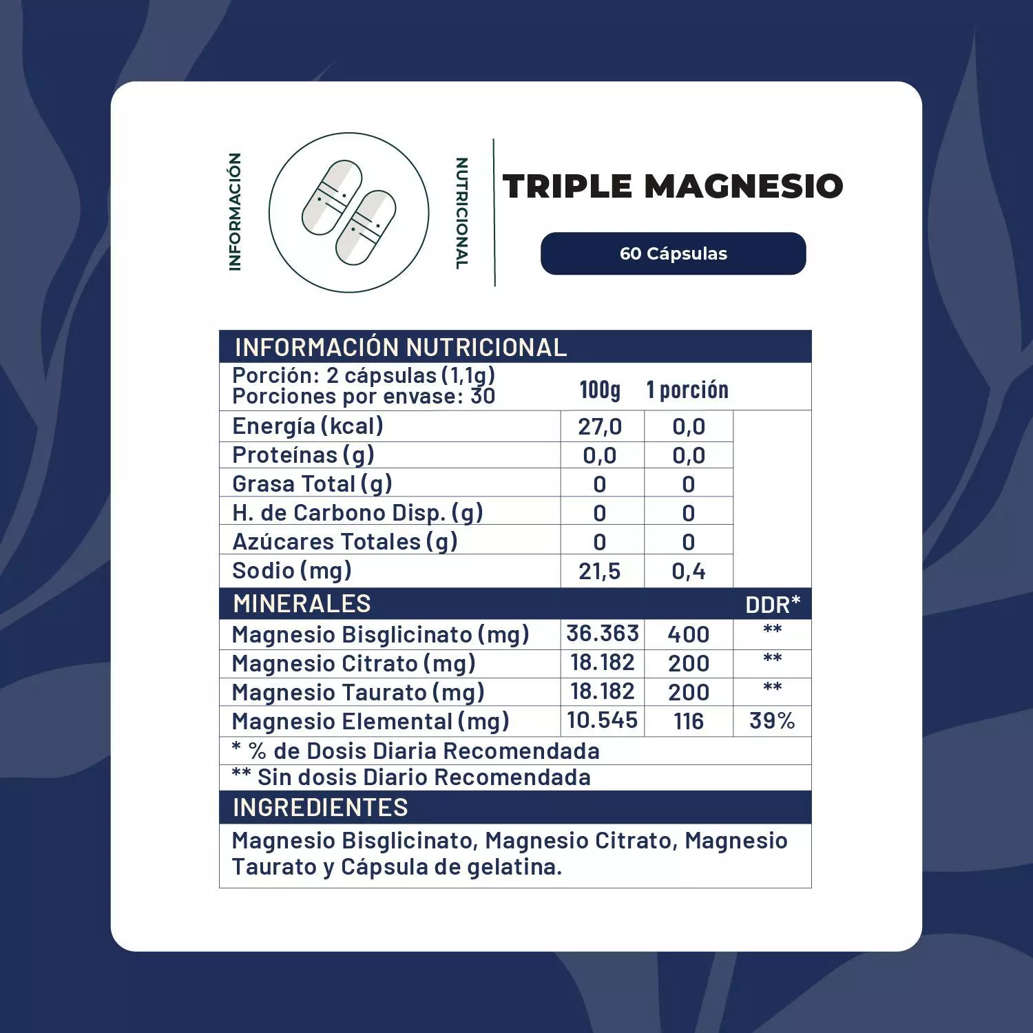 Pack Rendimiento Potenciado Creatina en Polvo 300 gr Triple Magnesio 60 Capsulas Karun Life-3