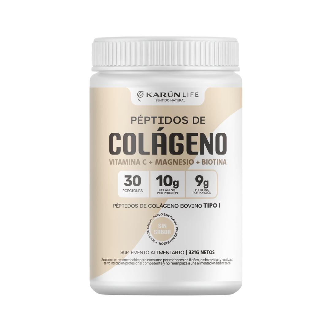 Peptidos de Colageno Vitamina C Magnesio en polvo sin sabor 325 g Karun Life-0