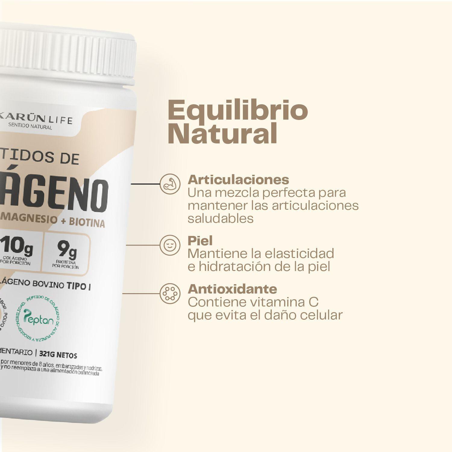 Peptidos de Colageno Vitamina C Magnesio en polvo sin sabor 325 g Karun Life-3