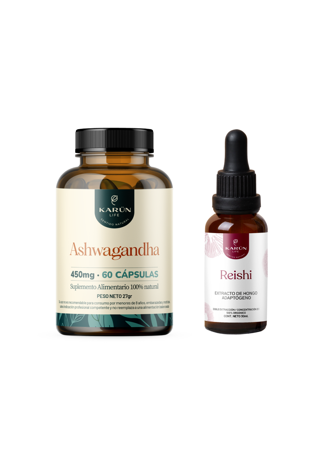 Pack Ashwagandha Cápsulas + Reishi Extracto - Karun Life-0