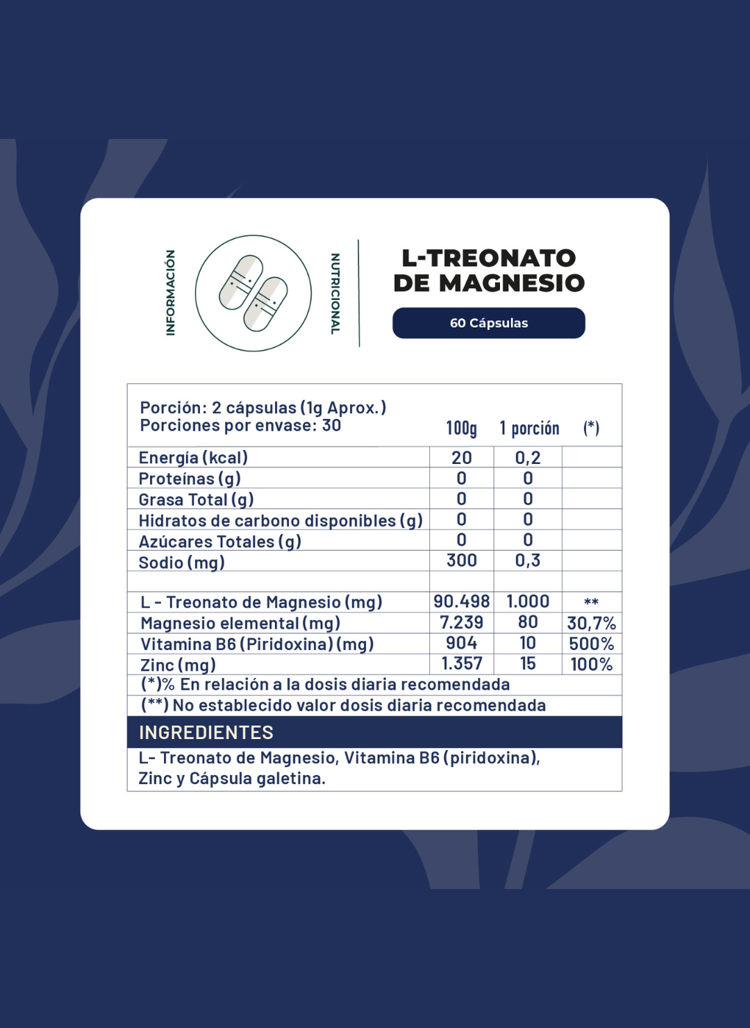 L Treonato De Magnesio 60 Cap Karun Life-1
