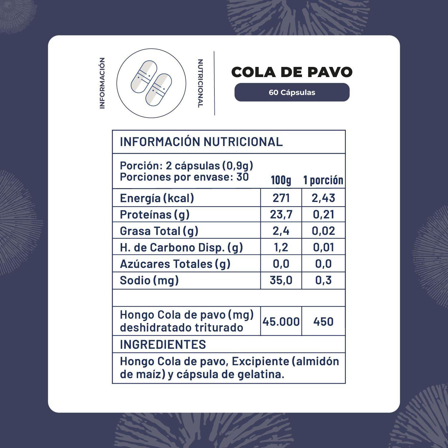 Pack 180 Capsulas: Melena De Leon - Reishi - Cola De Pavo Karun Life-3