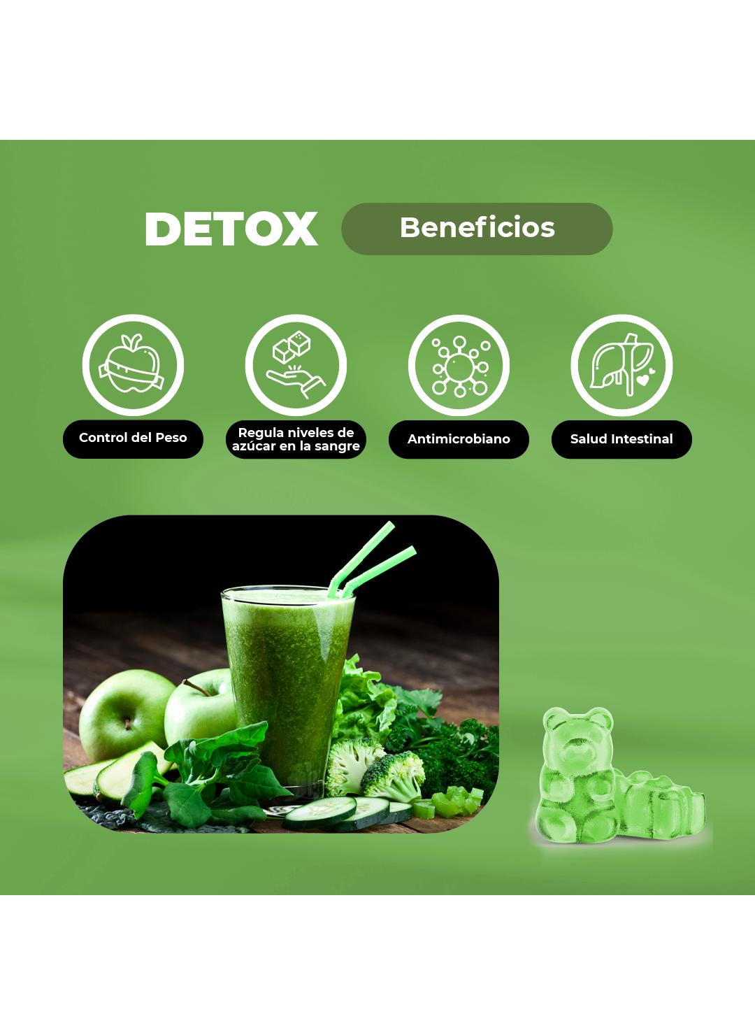 Pack Doble Gomitas Detox Vinagre De Manzana 120u Karun Life-3