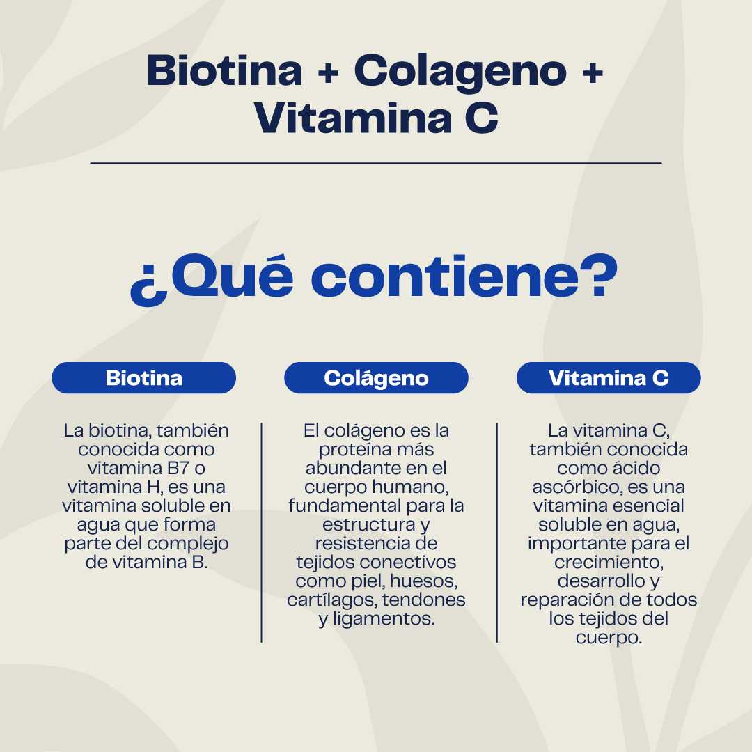 Pack 3 Frascos Biotina + Colágeno + Vitamina C 500mg 60 Cap Karun Life-2