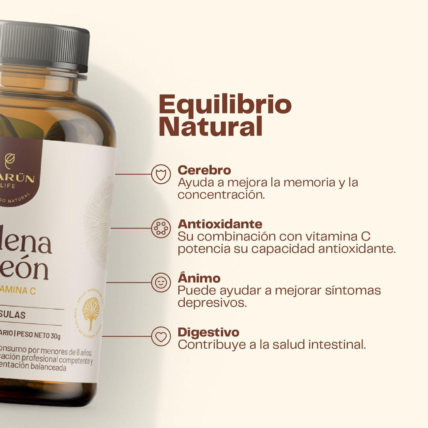 Pack Vitalidad Total Cordyceps + Melena León + Citrato de Magnesio 210 capsulas Karun Life-5