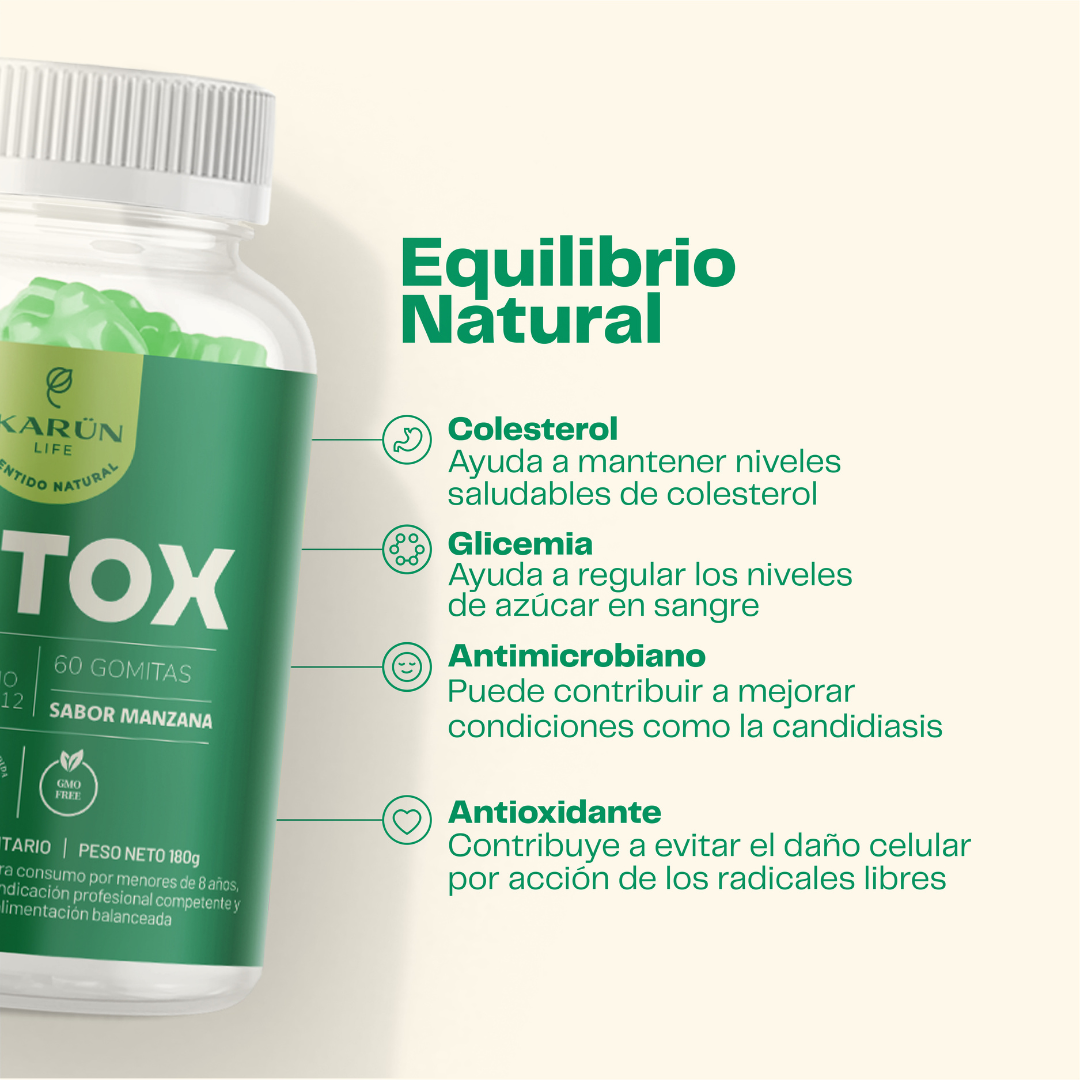 Pack x3 Gomitas Detox Vinagre De Manzana Vita B6 Y B12 180 Un Karun Life-2