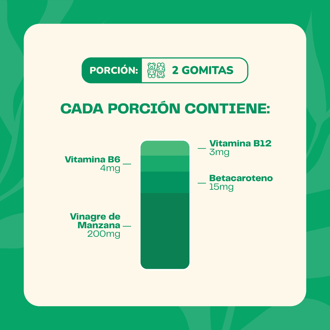 Pack x3 Gomitas Detox Vinagre De Manzana Vita B6 Y B12 180 Un Karun Life-4