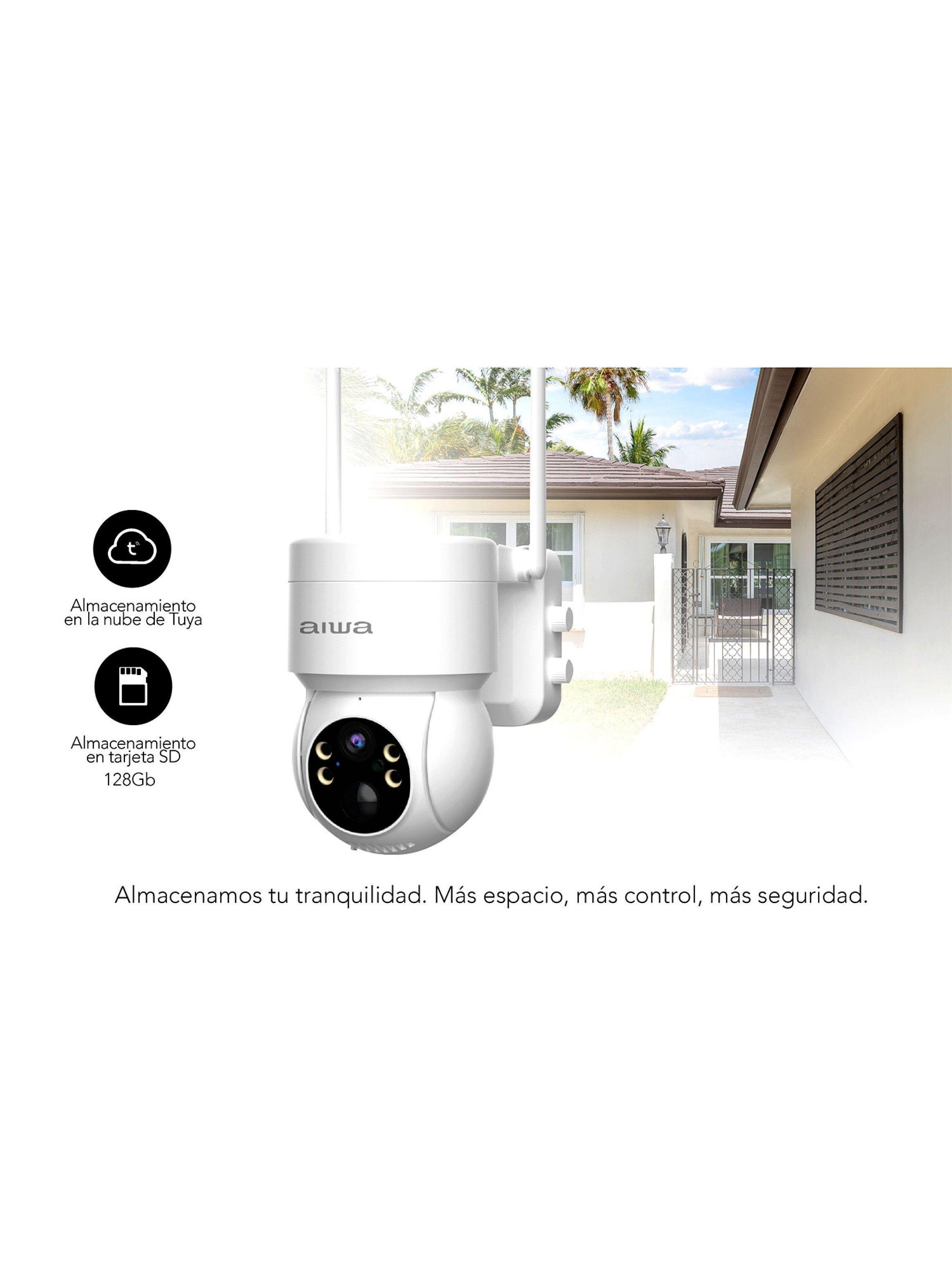Cámara De Seguridad Aiwa Wifi Exterior Panel Solar Awcto43-2