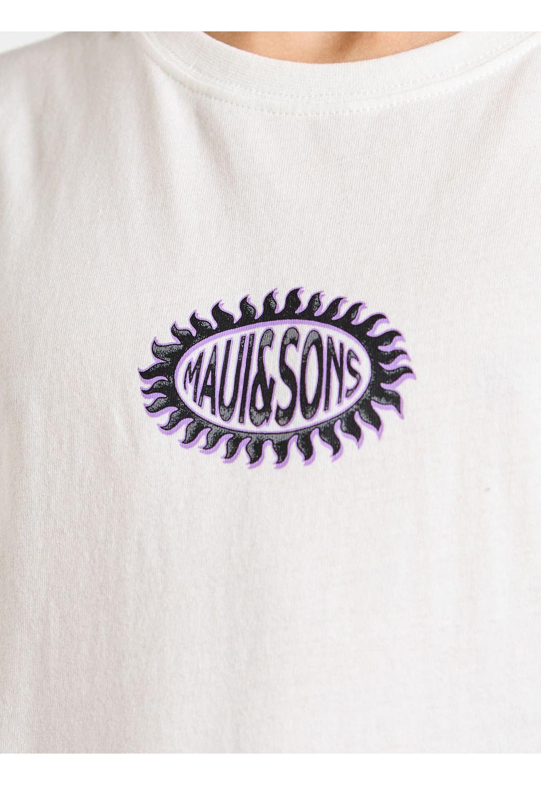 Polera MC Sunburst Blanco Infantil Maui and Sons-5