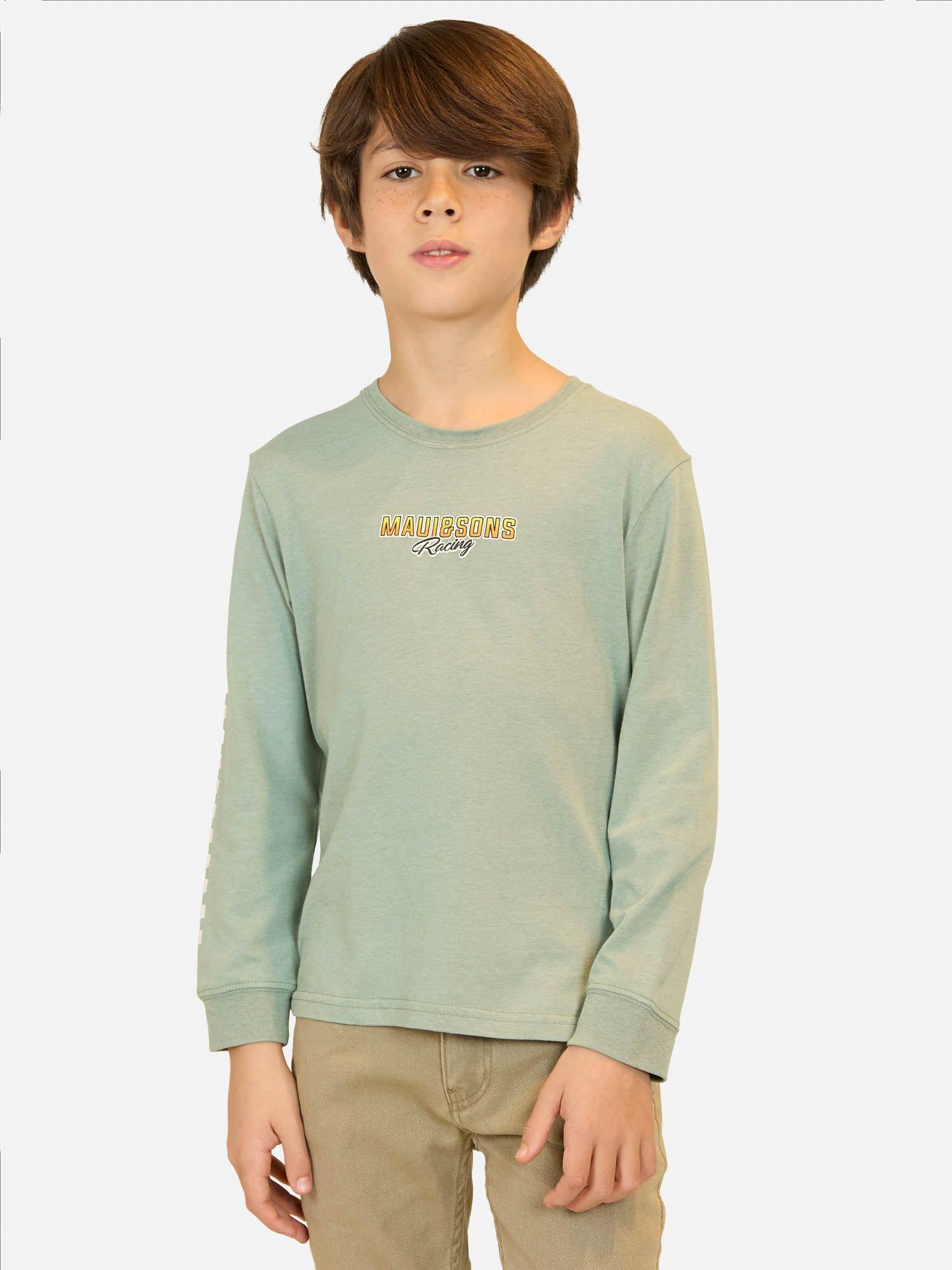 Polera ML Race Shark Verde Niño Maui And Sons-2