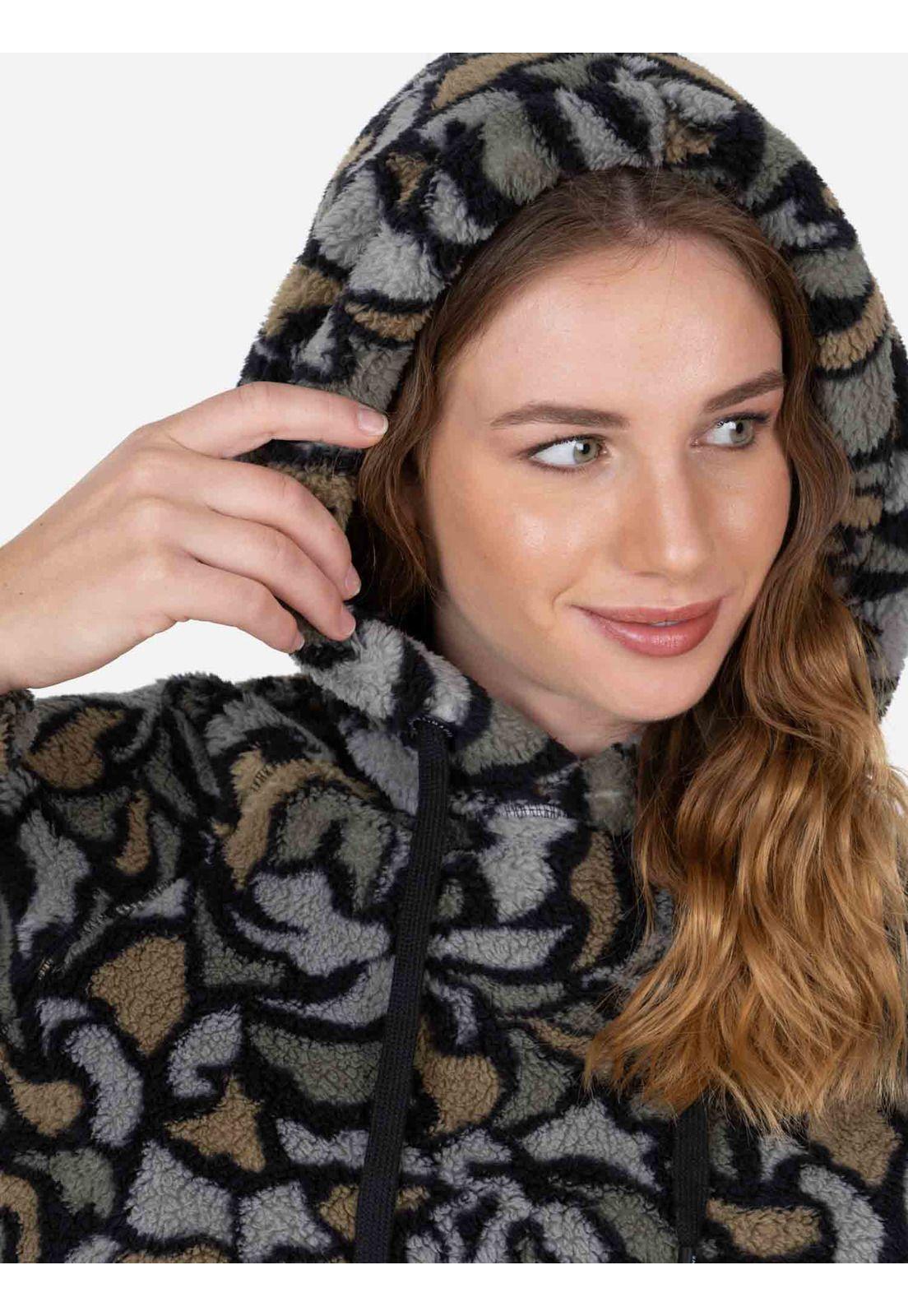 Poleron STAINS SHERPA Mujer Multicolor Maui and Sons-2