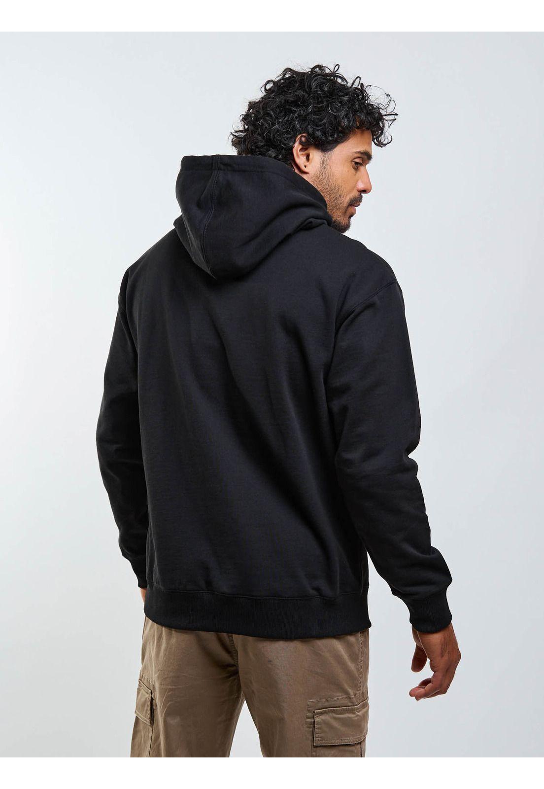 Poleron Canguro Waveborn Negro Hombre Maui And Sons-1