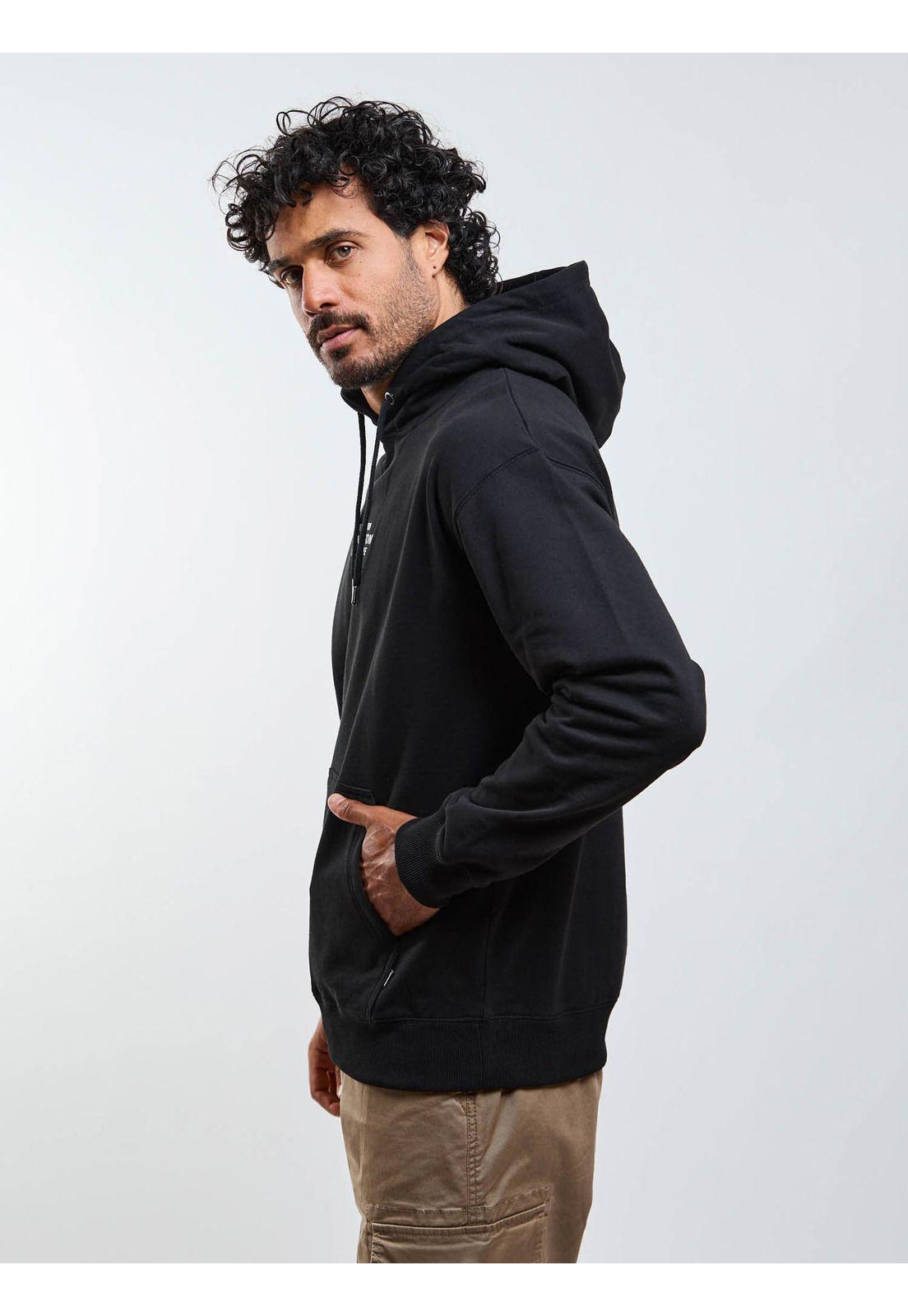 Poleron Canguro Waveborn Negro Hombre Maui And Sons-2