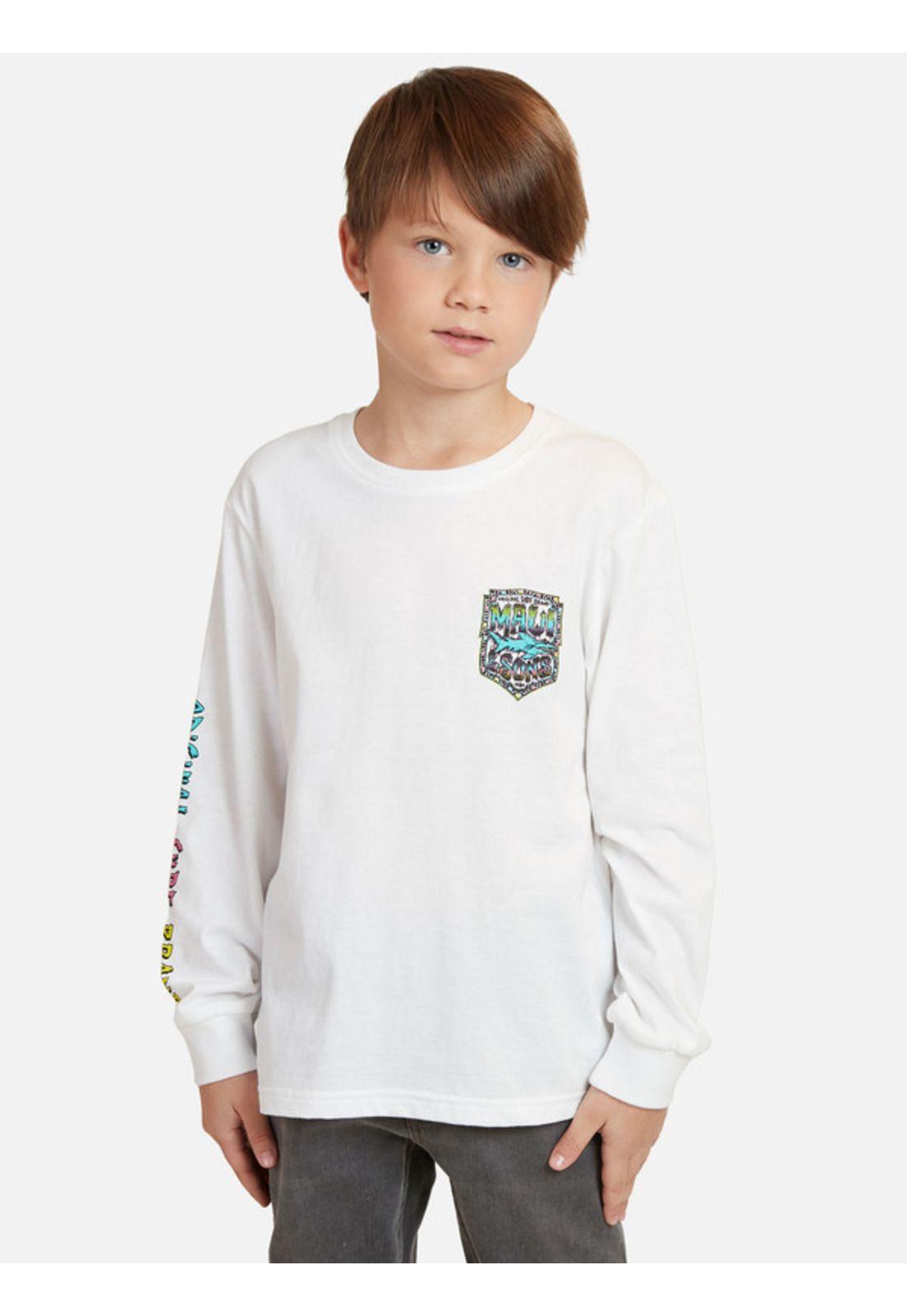 Polera Origin Shield Niño Blanco Maui And Sons-0
