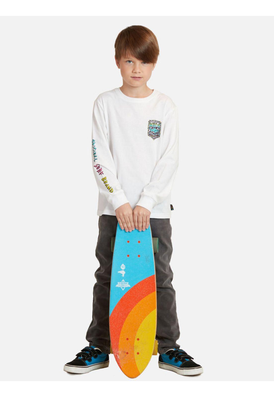 Polera Origin Shield Niño Blanco Maui And Sons-3