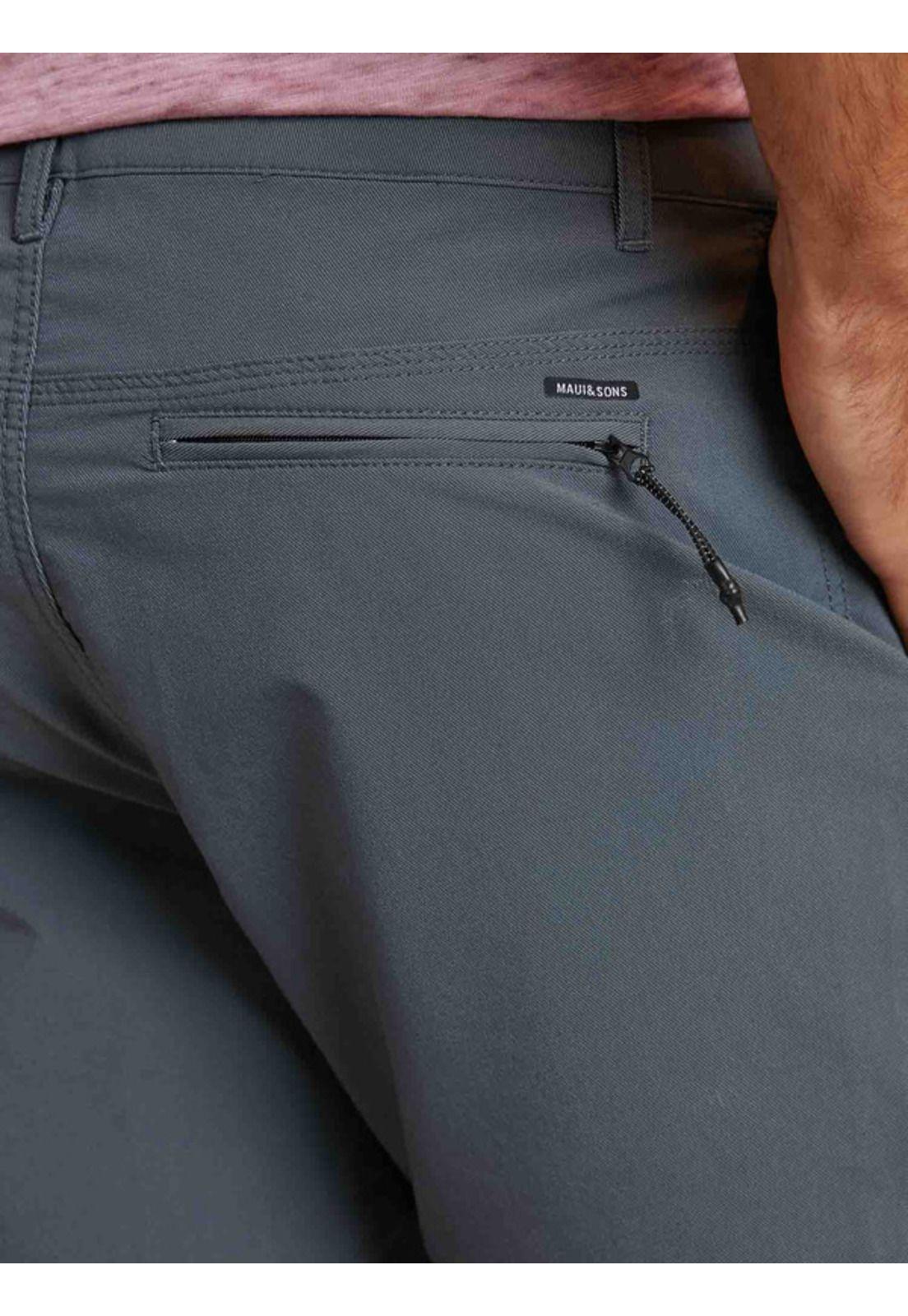 Bermuda Twill Chino Hombre Gris Maui And Sons-2