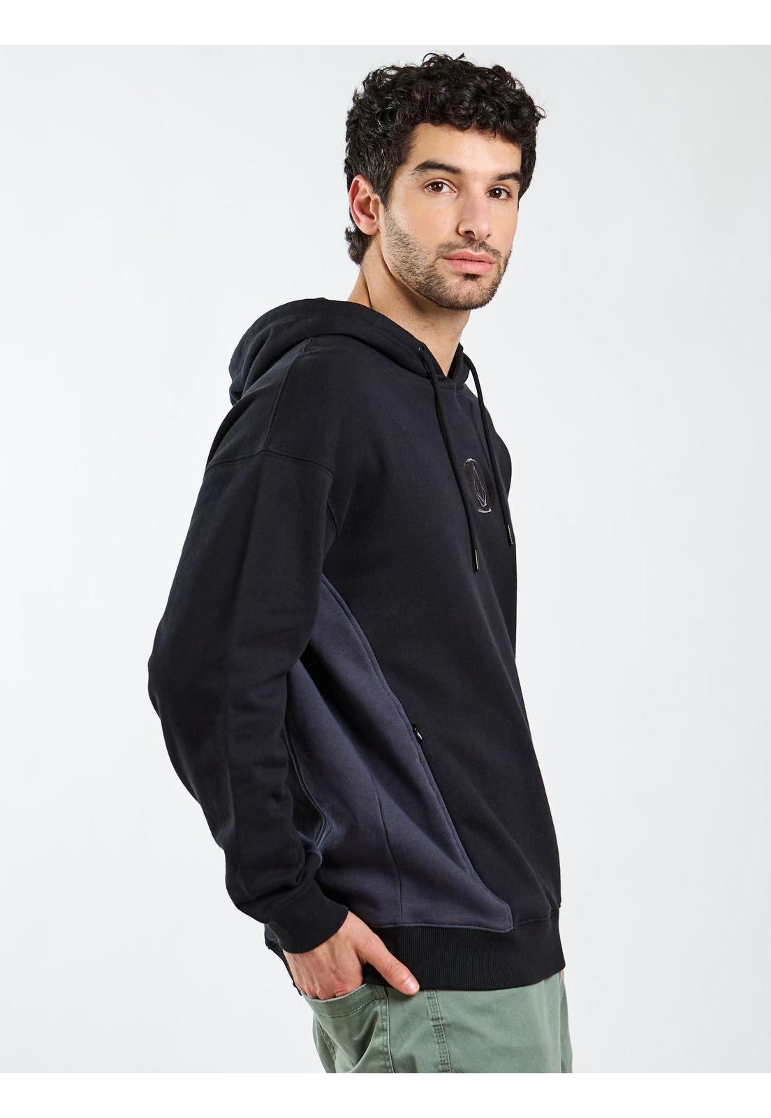 Poleron Canguro Ransom Negro Hombre Volcom-2