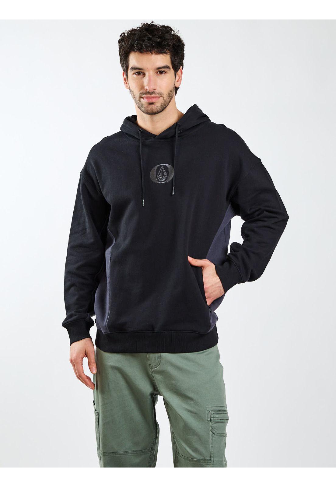 Poleron Canguro Ransom Negro Hombre Volcom-6