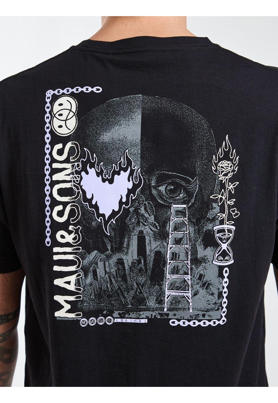 Polera MC Sandy Negro Hombre Maui and Sons-3