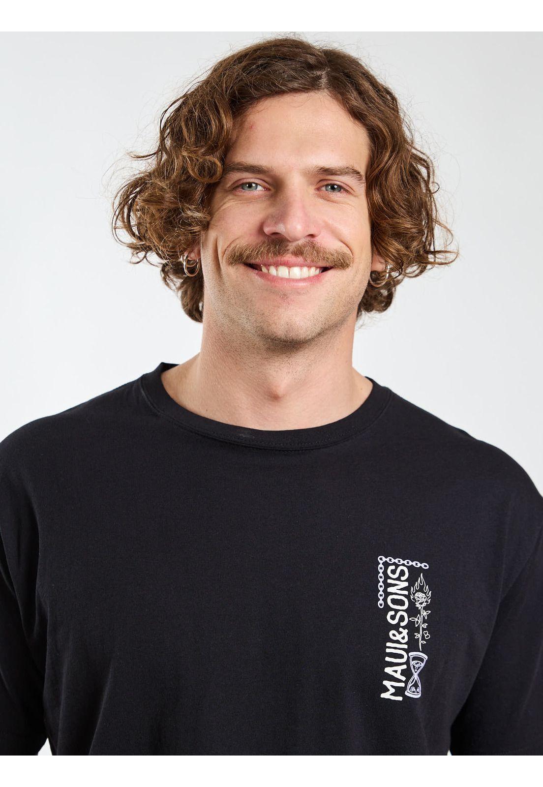 Polera MC Sandy Negro Hombre Maui and Sons-4