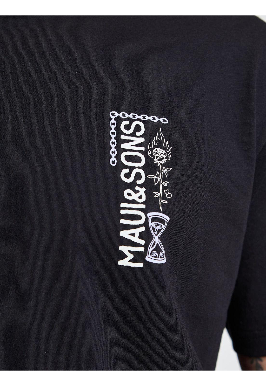 Polera MC Sandy Negro Hombre Maui and Sons-5