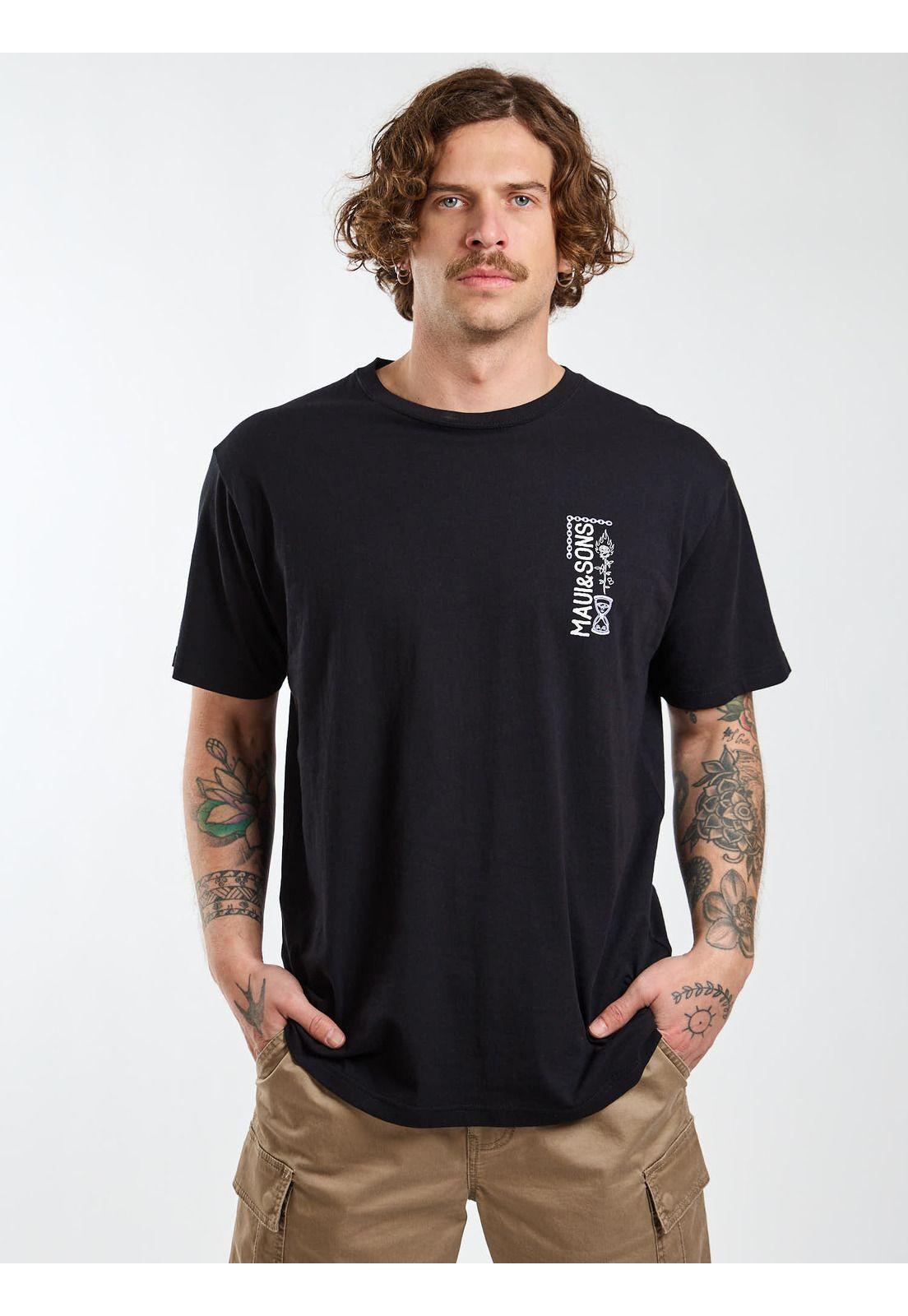 Polera MC Sandy Negro Hombre Maui and Sons-6