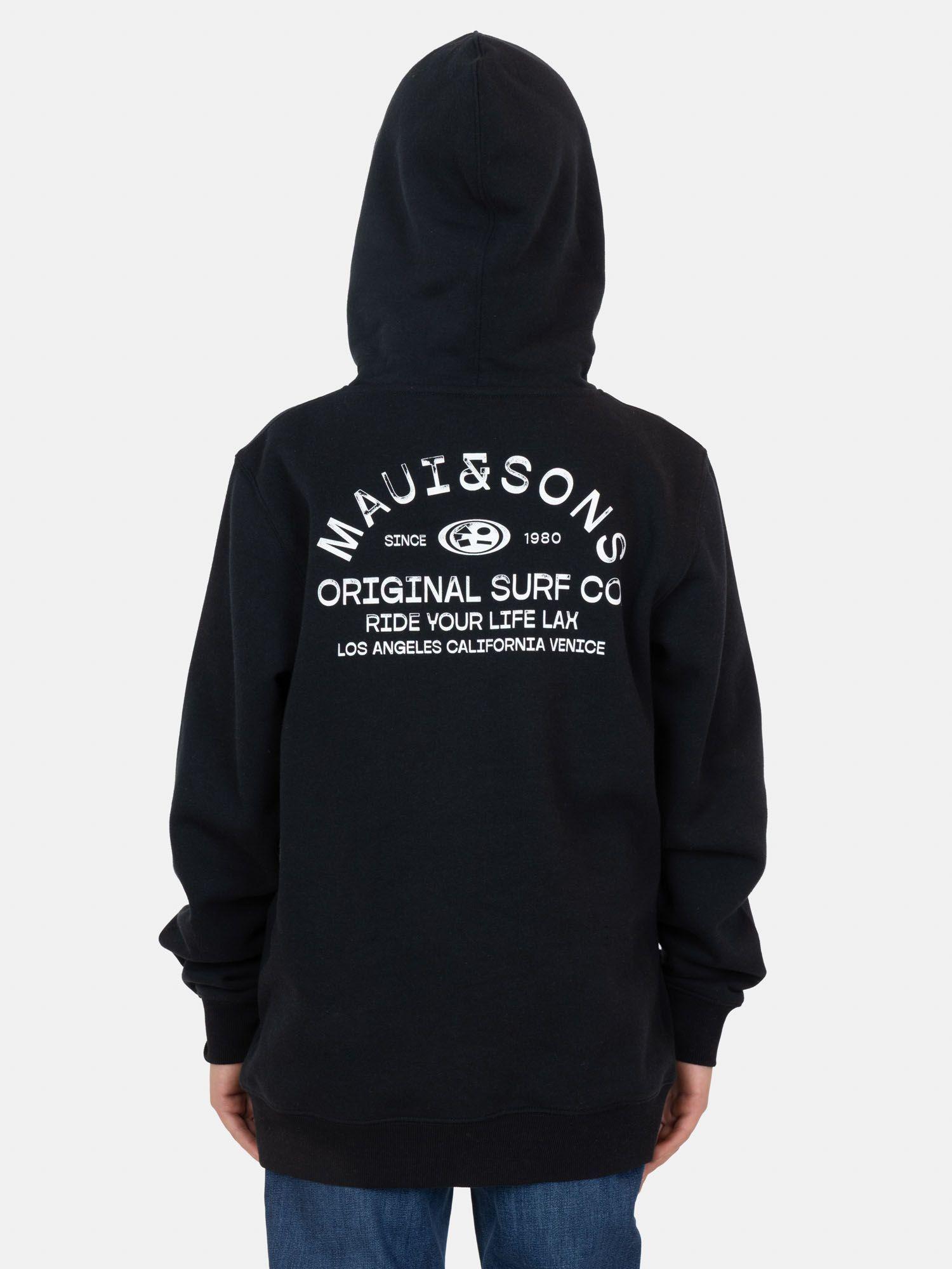 Poleron Canguro Kelani Negro Infantil Maui And Sons-2