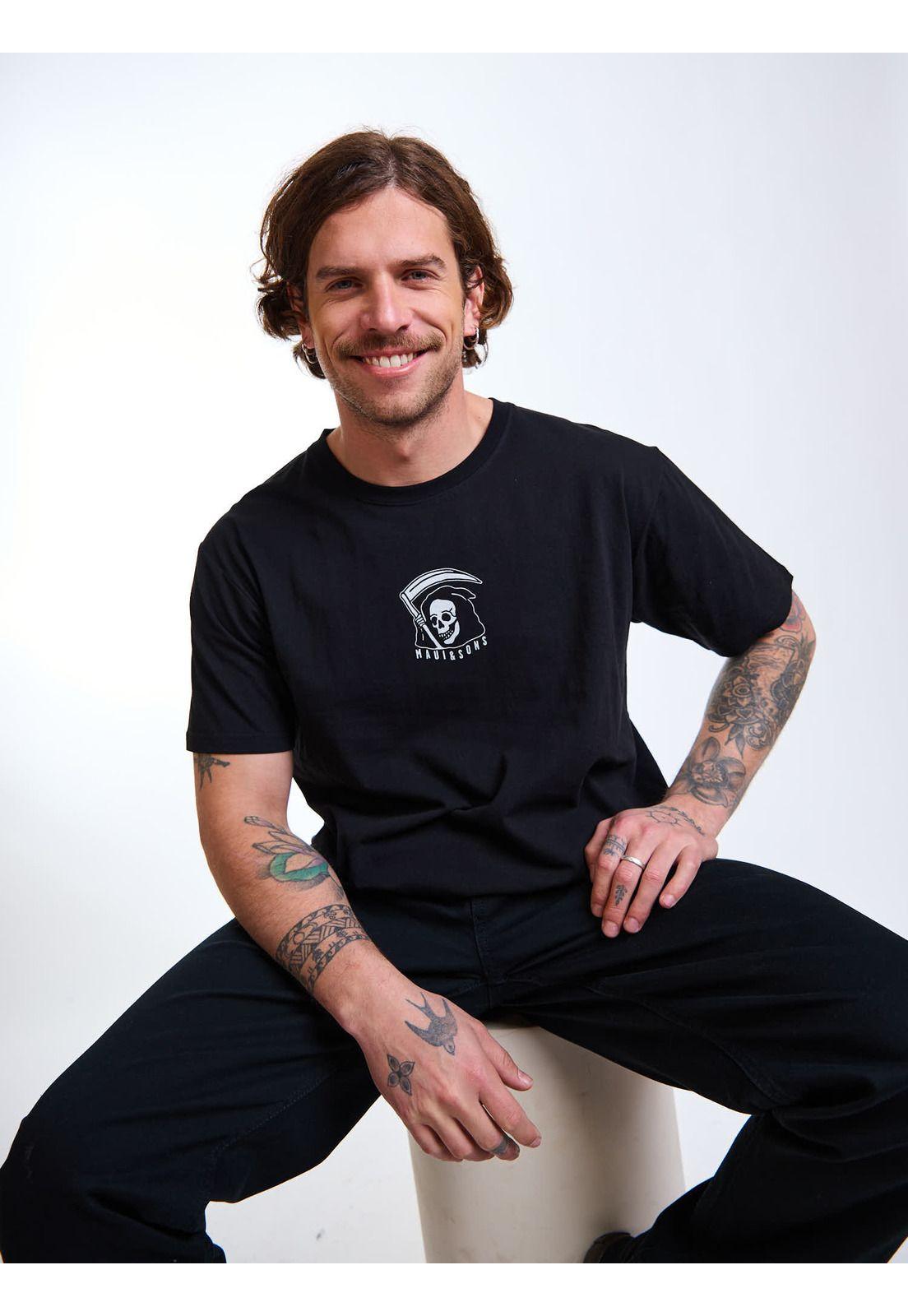 Polera MC Roamer Negro Hombre Maui and Sons-7