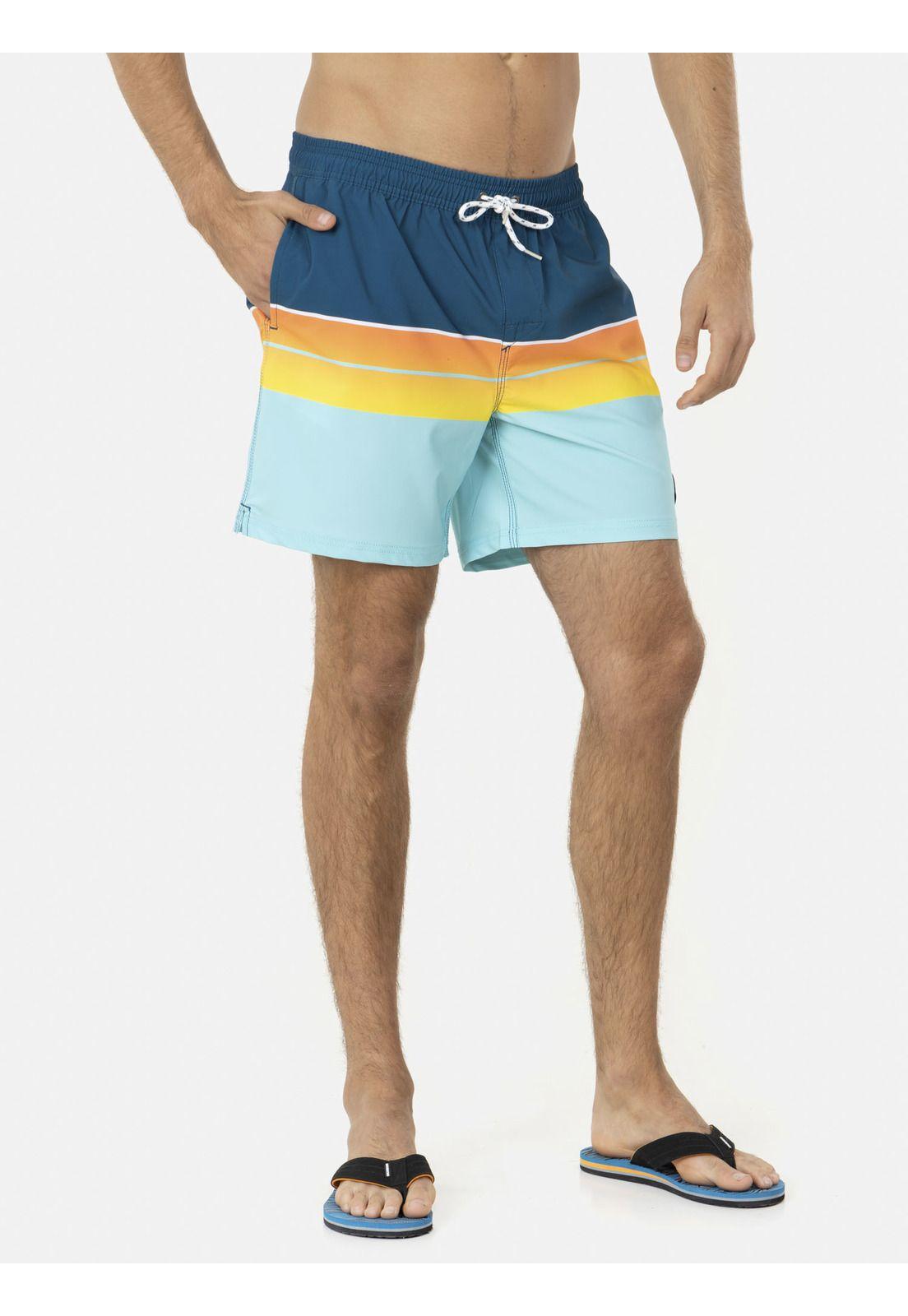 Traje de Baño Stretch Hombre Amarillo Maui and Sons-0