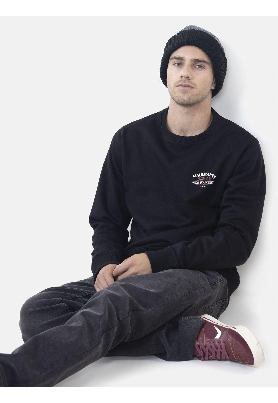 Poleron Hombre 5O1032 Negro Maui and Sons-3