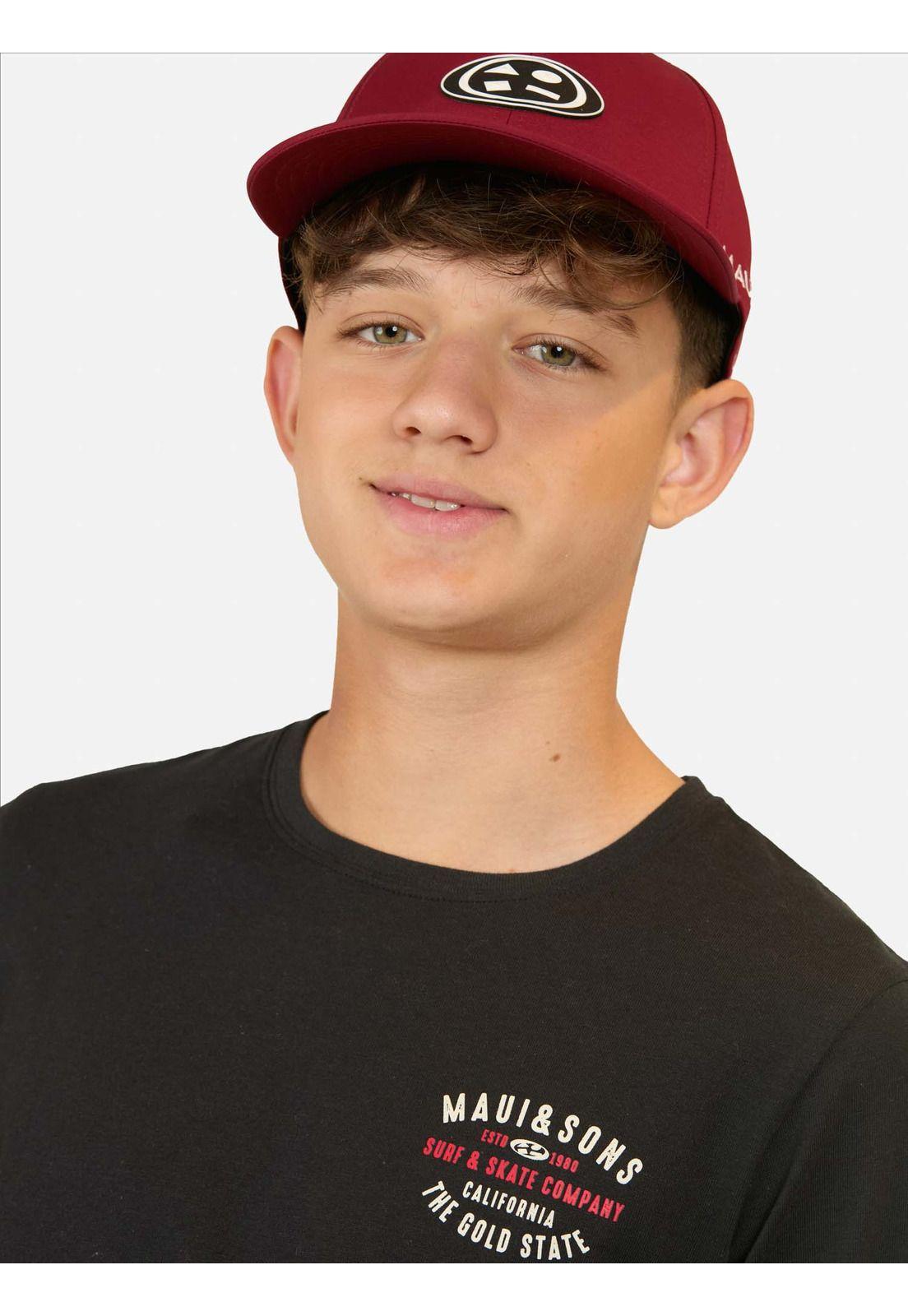 Polera ML Shoreline Drift Negro Infantil Maui And Sons-2