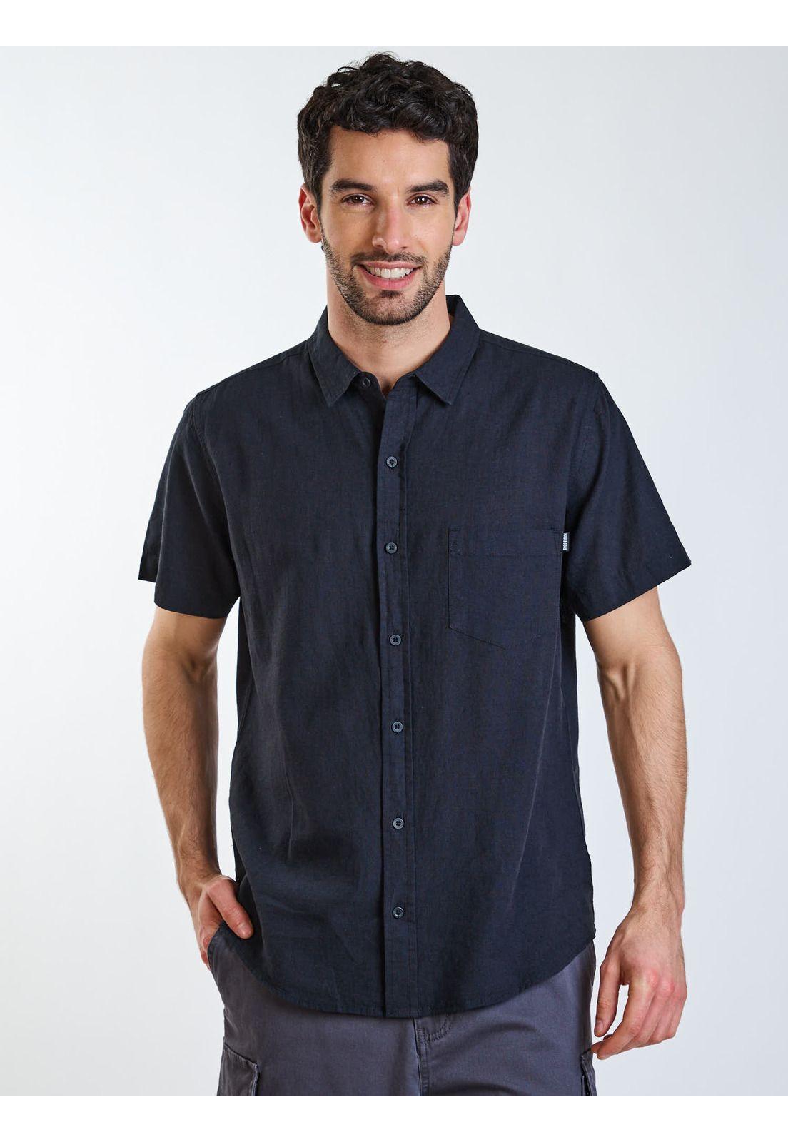 Camisa MC Koa Negro Hombre Maui and Sons-0