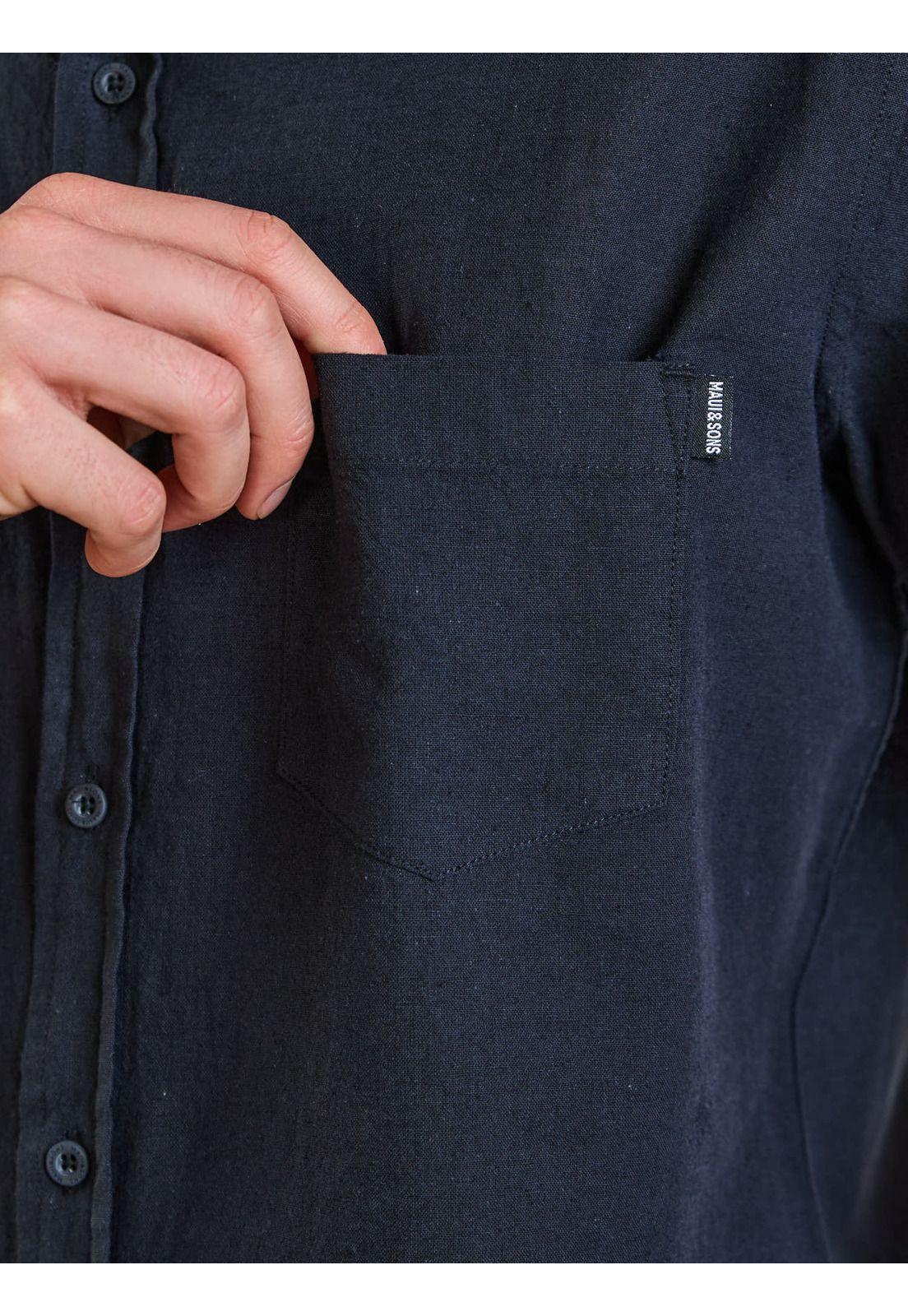 Camisa MC Koa Negro Hombre Maui and Sons-4