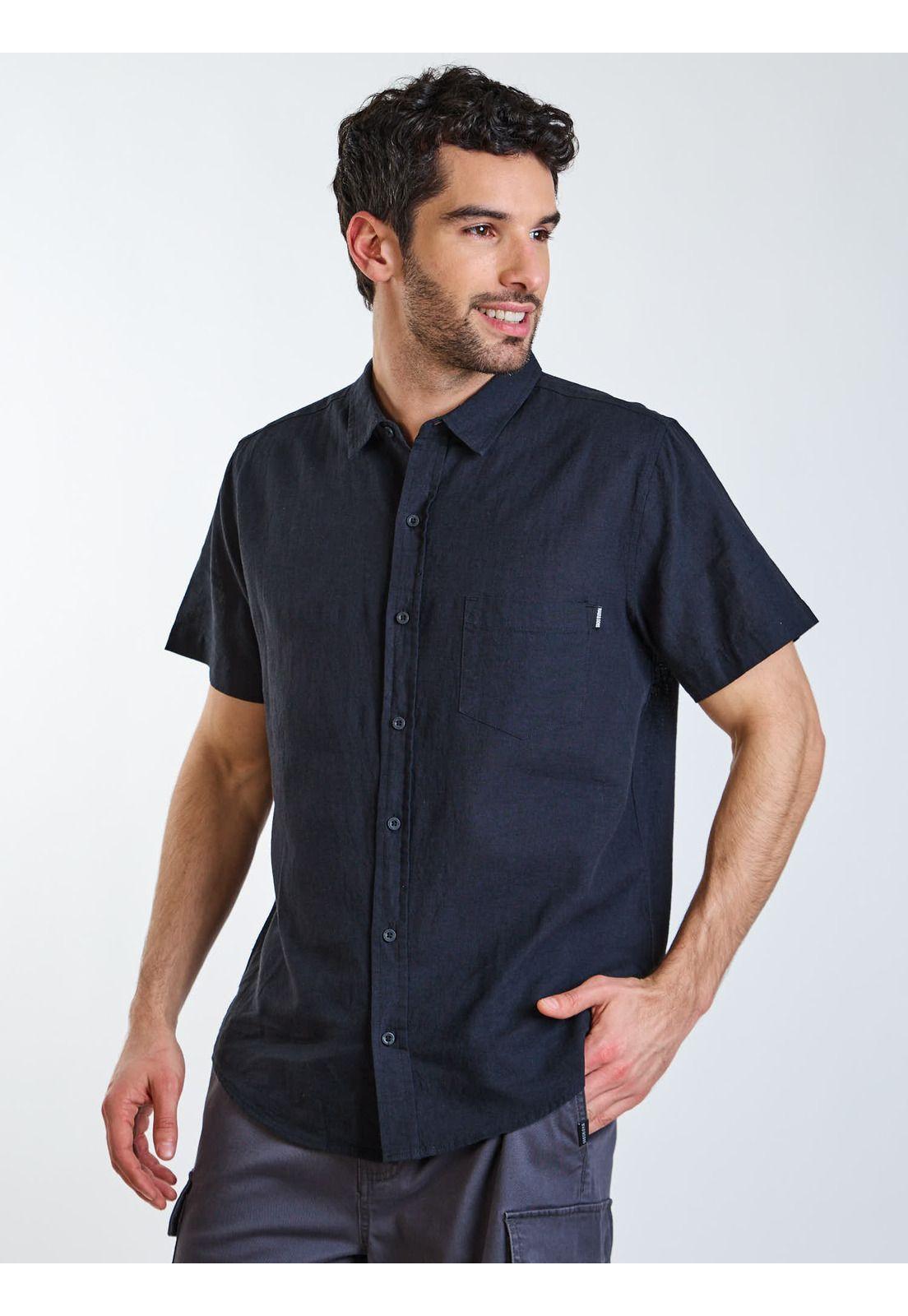 Camisa MC Koa Negro Hombre Maui and Sons-5