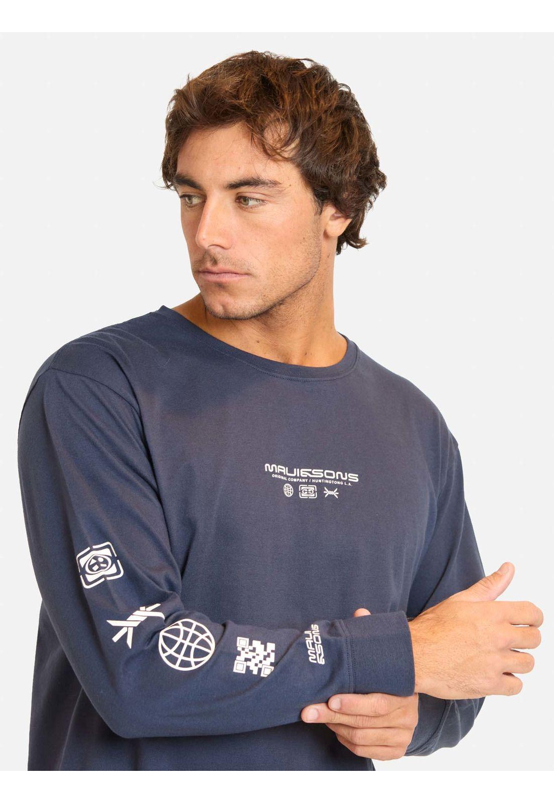Polera ML Mopi Azul Hombre Maui And Sons-2