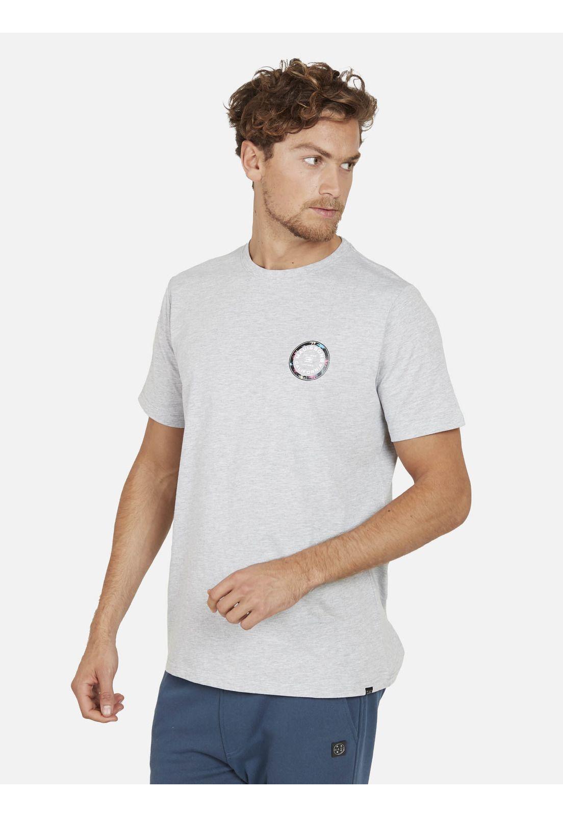 Polera PALM CIRCLE Hombre Gris Maui and Sons-0