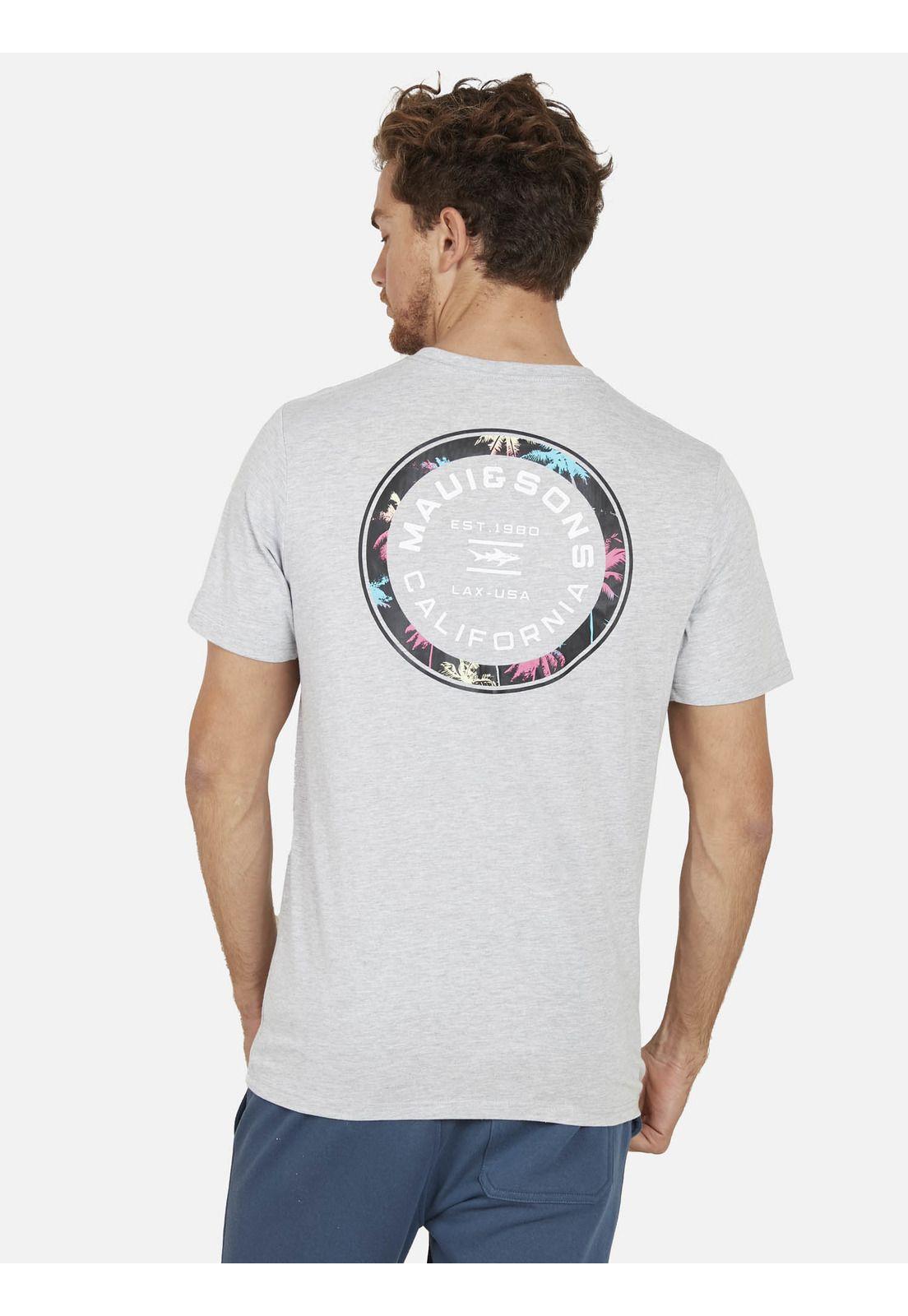 Polera PALM CIRCLE Hombre Gris Maui and Sons-1