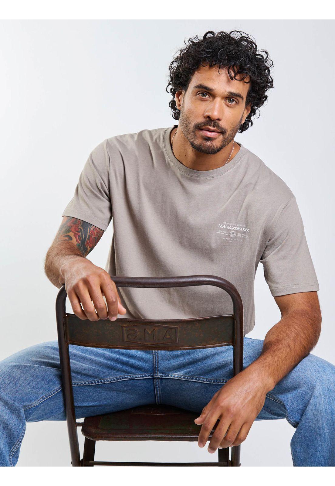 Polera MC Secret place Beige Hombre Maui And Sons-5