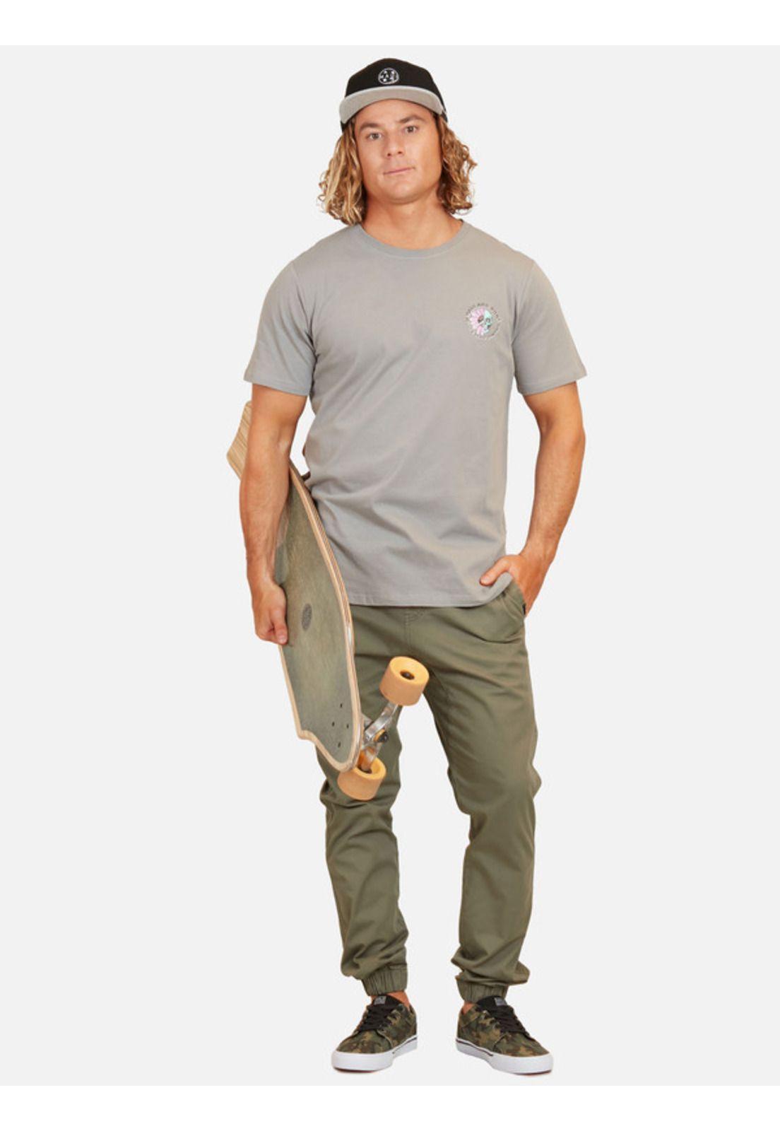 Polera Maui Kalaka Flowers Tees Organic Hombre Gris Maui And Sons-3