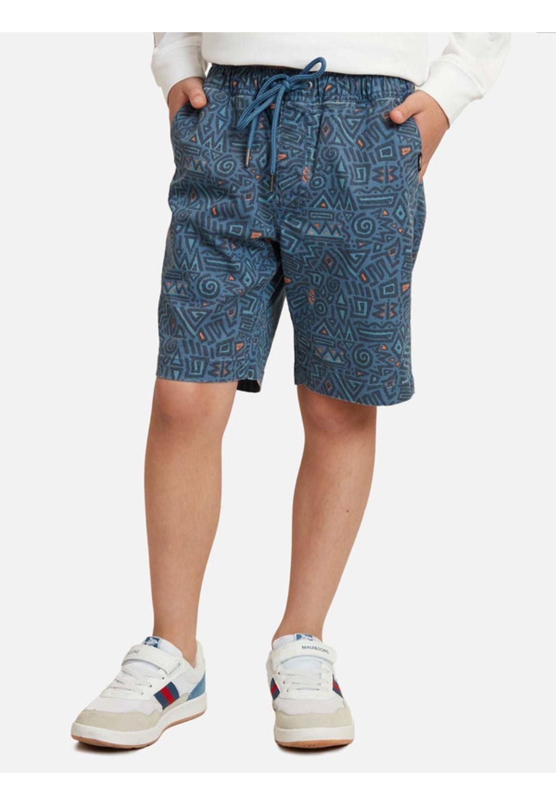 Bermuda Jogger Tribal Blue Kids Multicolor Maui and sons-0