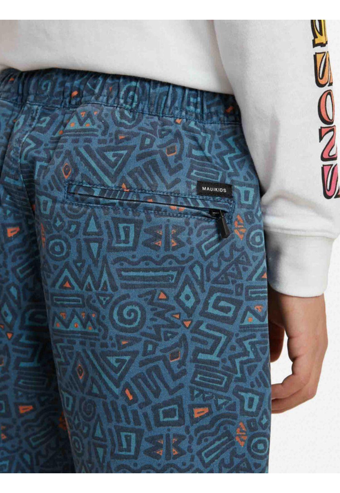 Bermuda Jogger Tribal Blue Kids Multicolor Maui and sons-2