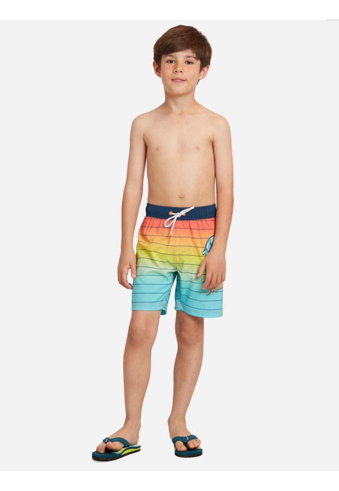 Traje De Baño Stretch Hawaiian Island Multicolor Kids Maui and sons-3